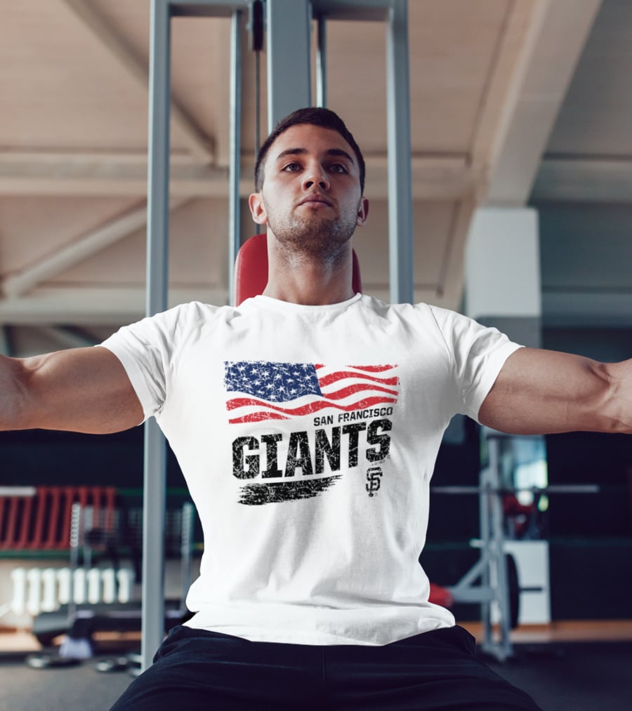 San Francisco Giants American Flag 4th Of July Celebration T-Shirt
