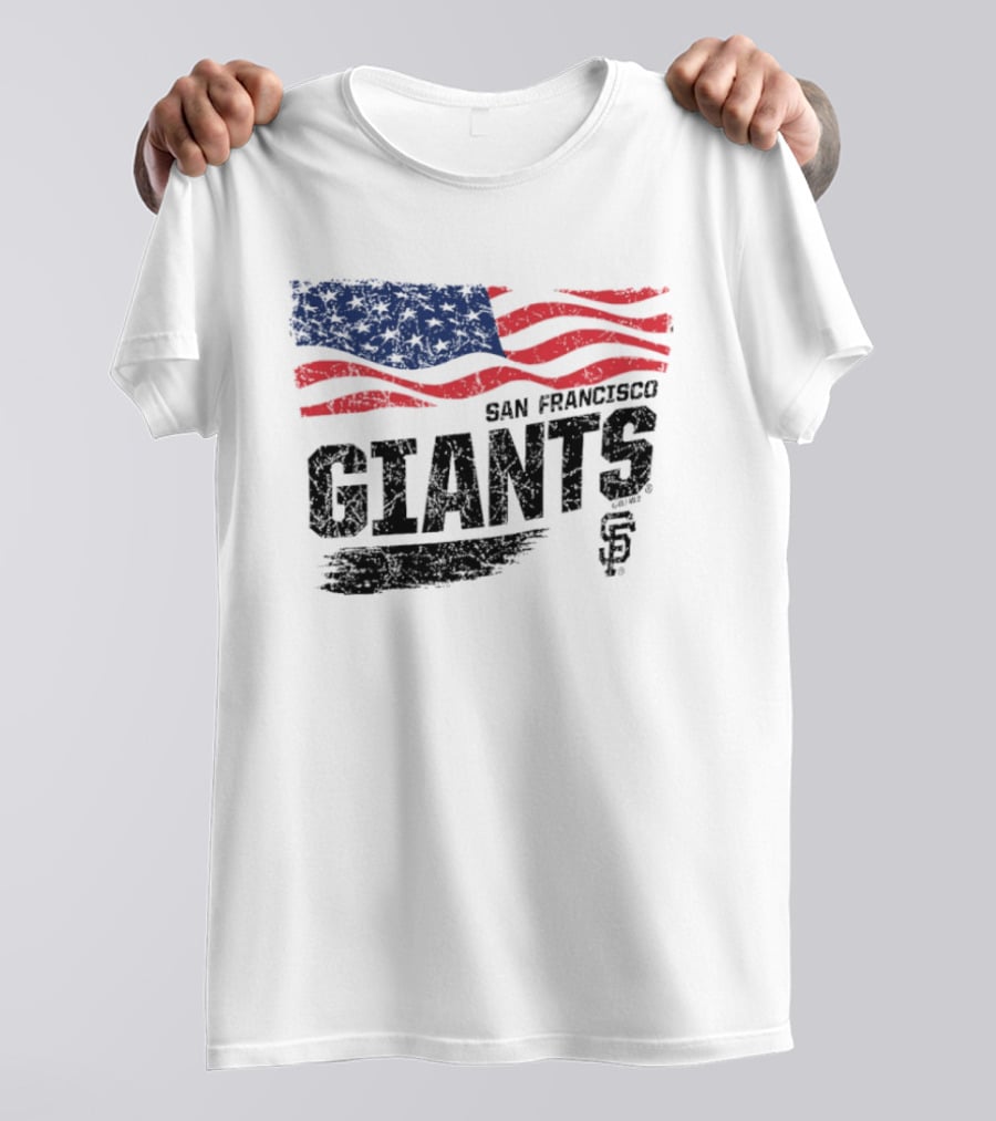 San Francisco Giants American Flag 4th Of July Celebration T-Shirt