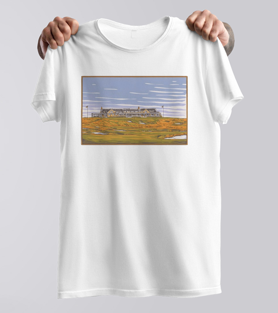 Southampton Golf Course Clubhouse Landscape Painting T-Shirt