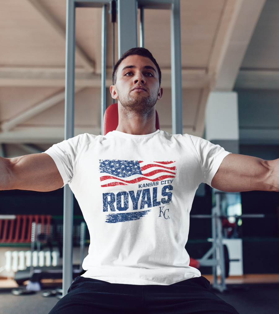 Kansas City Royals Waving American Flag 4th Of July Celebration KC T-Shirt