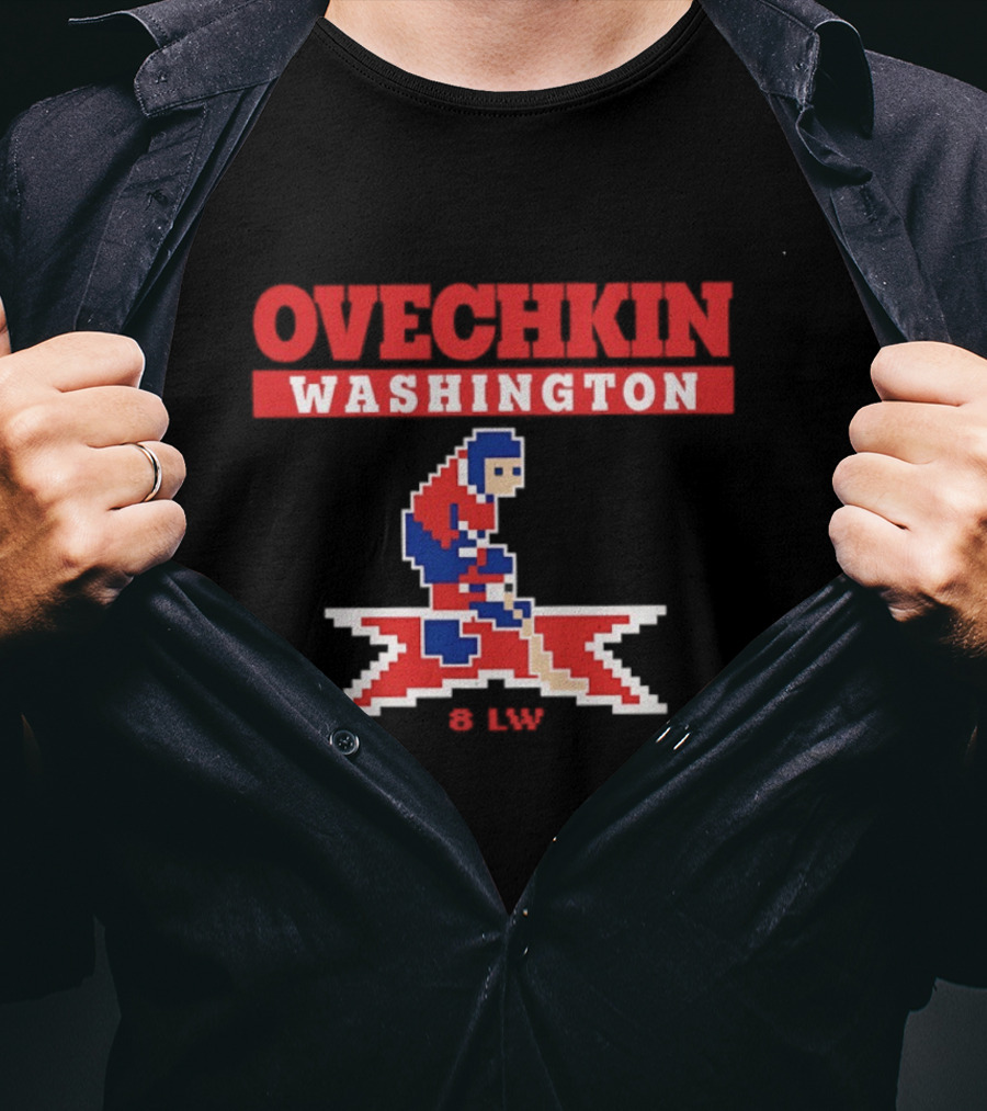 Ovechkin Washington Capitals 8 Bit Hockey LW T-Shirt