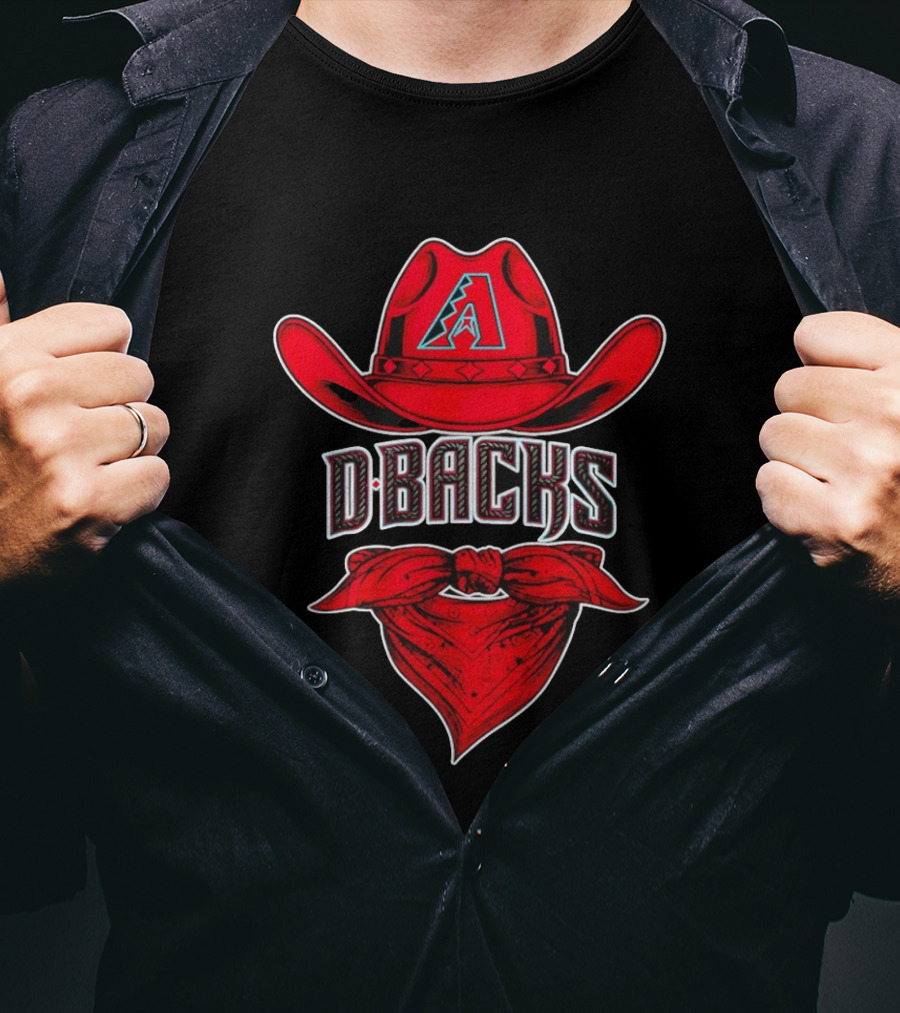 Arizona Diamondbacks D Backs Cowboy Hat Bandana Western Heritage T-Shirt