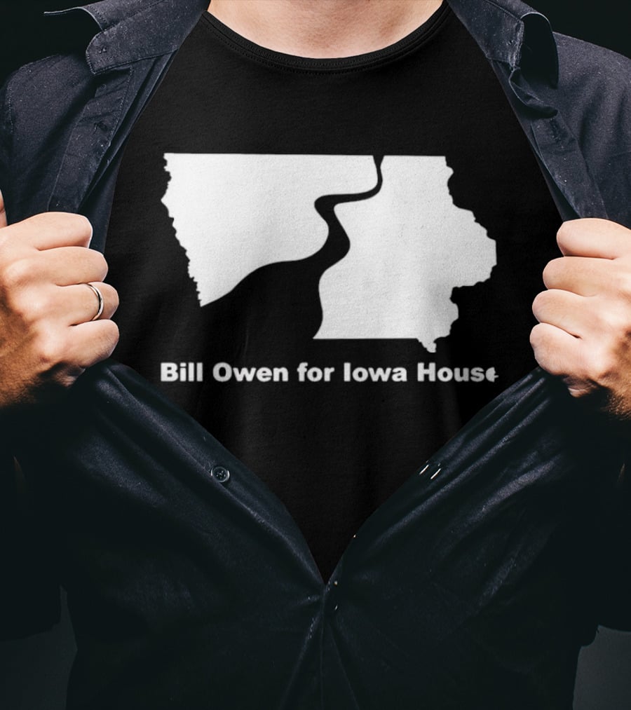 Bill Owen For Iowa House Campaign Map T-Shirt