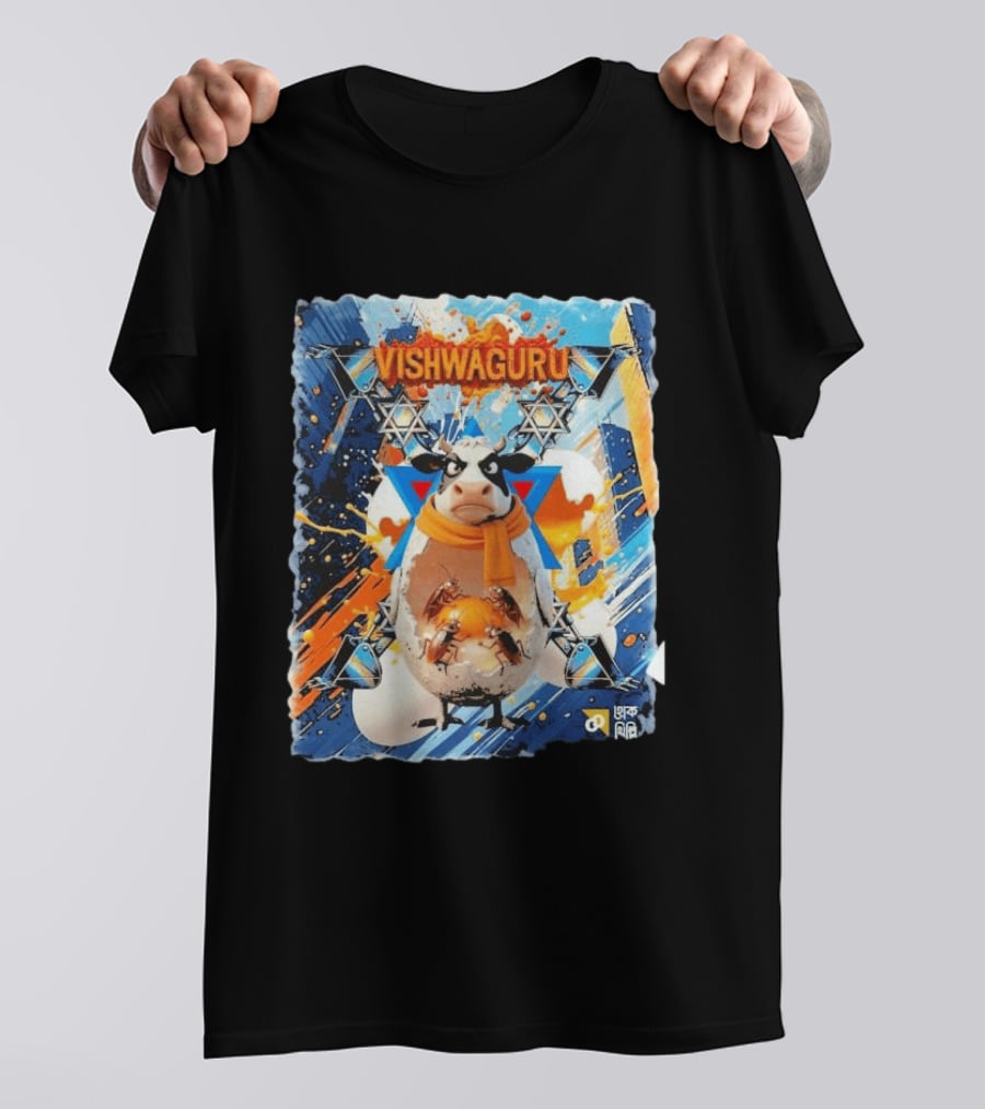 Vishwaguru Cow 2026 Stars Abstract T-Shirt