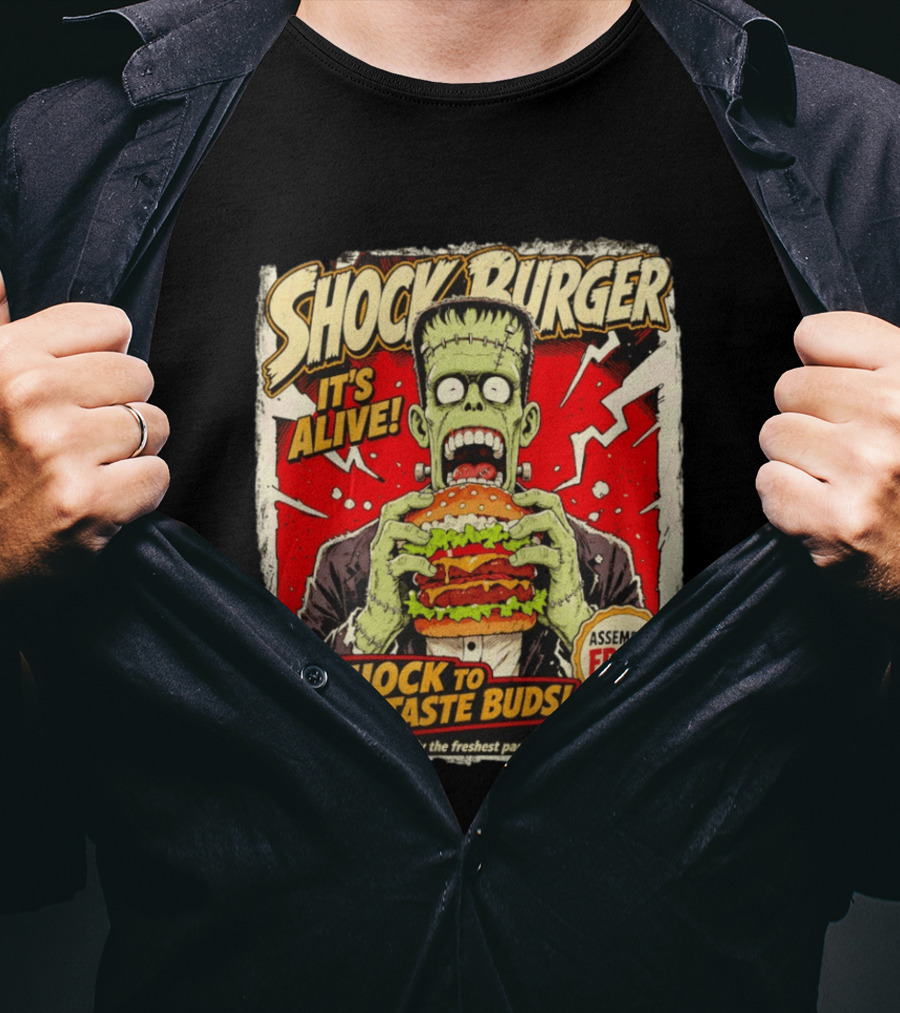 Shock Burger It's Alive Assembled Fresh Daily Since 1931 T-Shirt