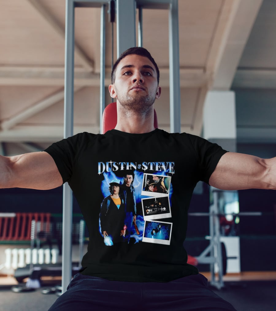 Dustin Steve Polaroid Photos Lightning T-Shirt