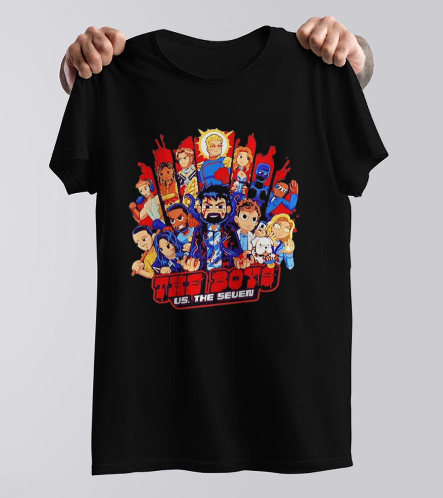 The Boys Vs The Seven Chibi Homelander Character Clash T-Shirt
