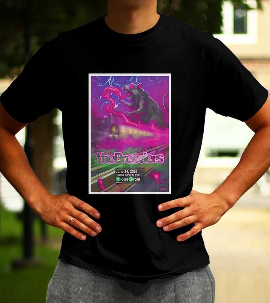 The Breeders Violet Grohl June 24 2026 Pier 17 NYC Rooftop Concert T-Shirt