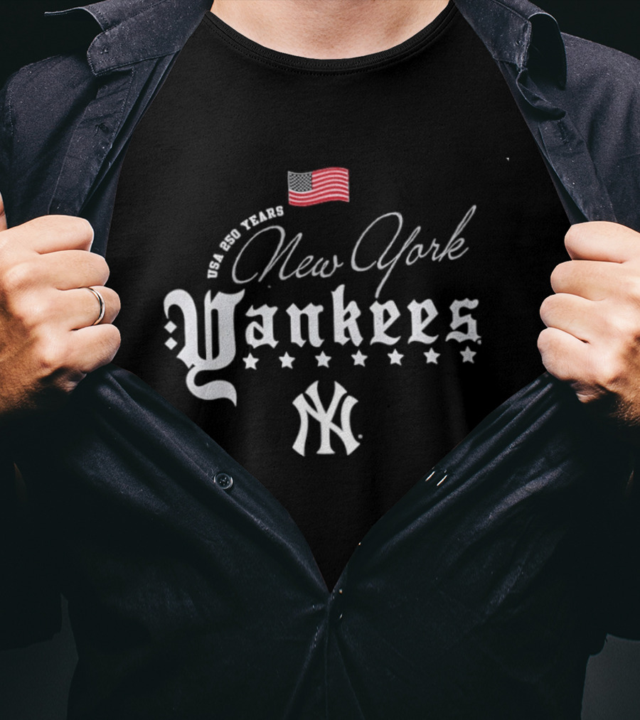 We Are Team USA New York Yankees Stars Red White Blue MLB 250 Years Happy 4th Of July T-Shirt
