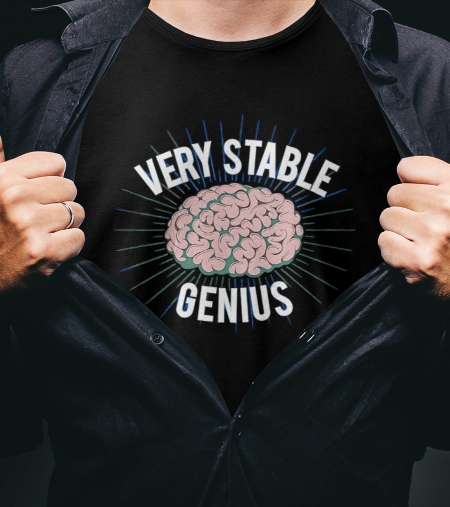 Very Stable Genius Pink Brain T-Shirt