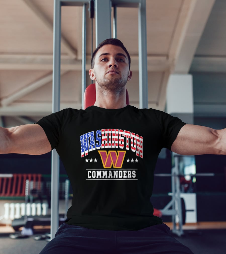Washington Commanders 1776 2026 250 Years 4th Of July American Flag Stars T-Shirt