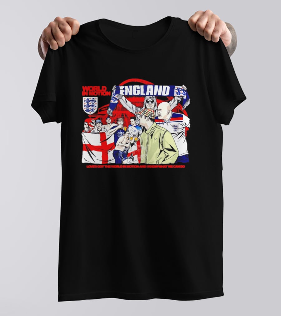 World In Motion England Football Fans Wembley Stadium England Supporters T-Shirt