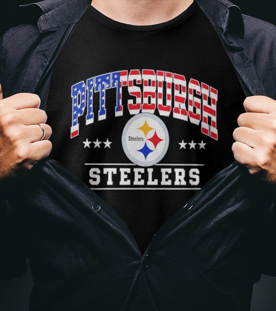 Pittsburgh Steelers American Flag 1776 2026 250 Years Celebration T-Shirt