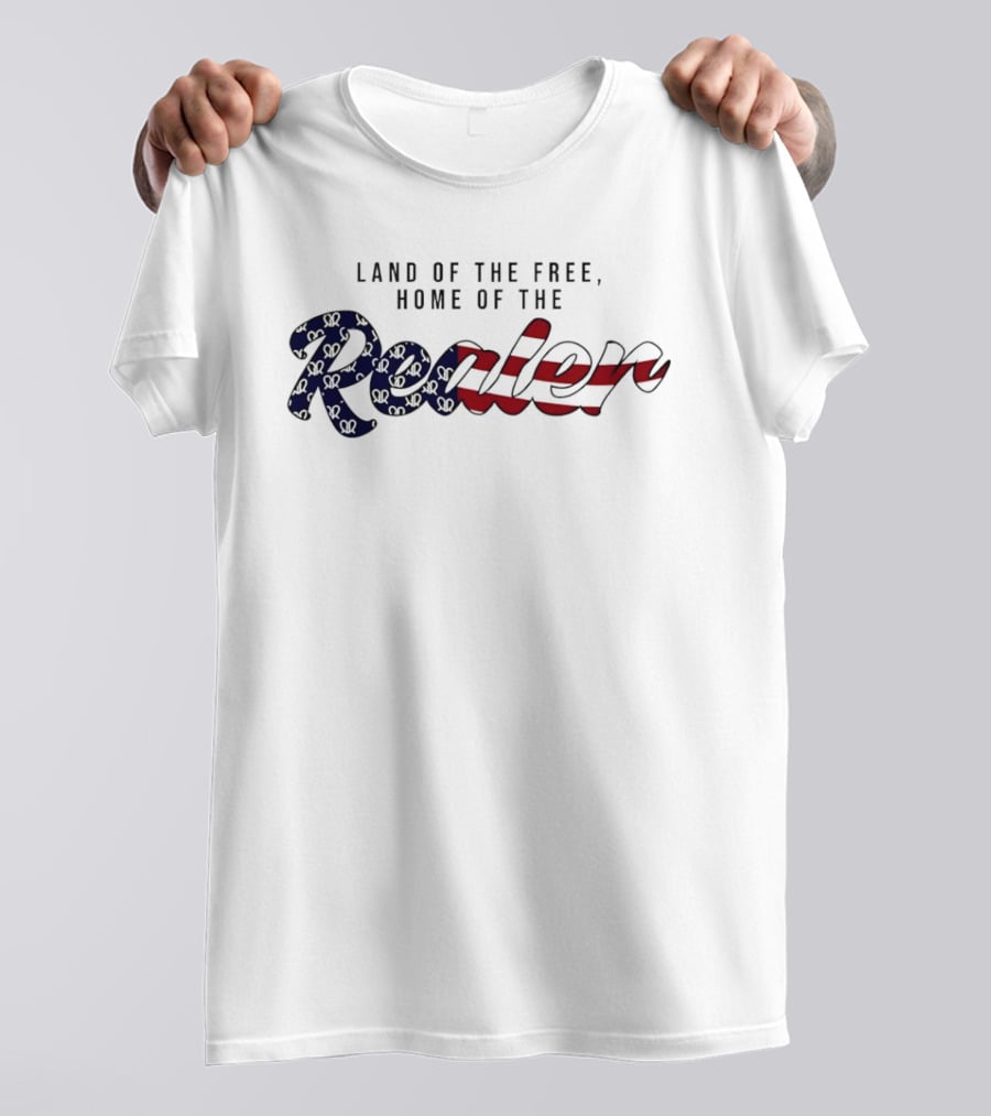 Land Of The Free Home Of The Realer American Flag T-Shirt