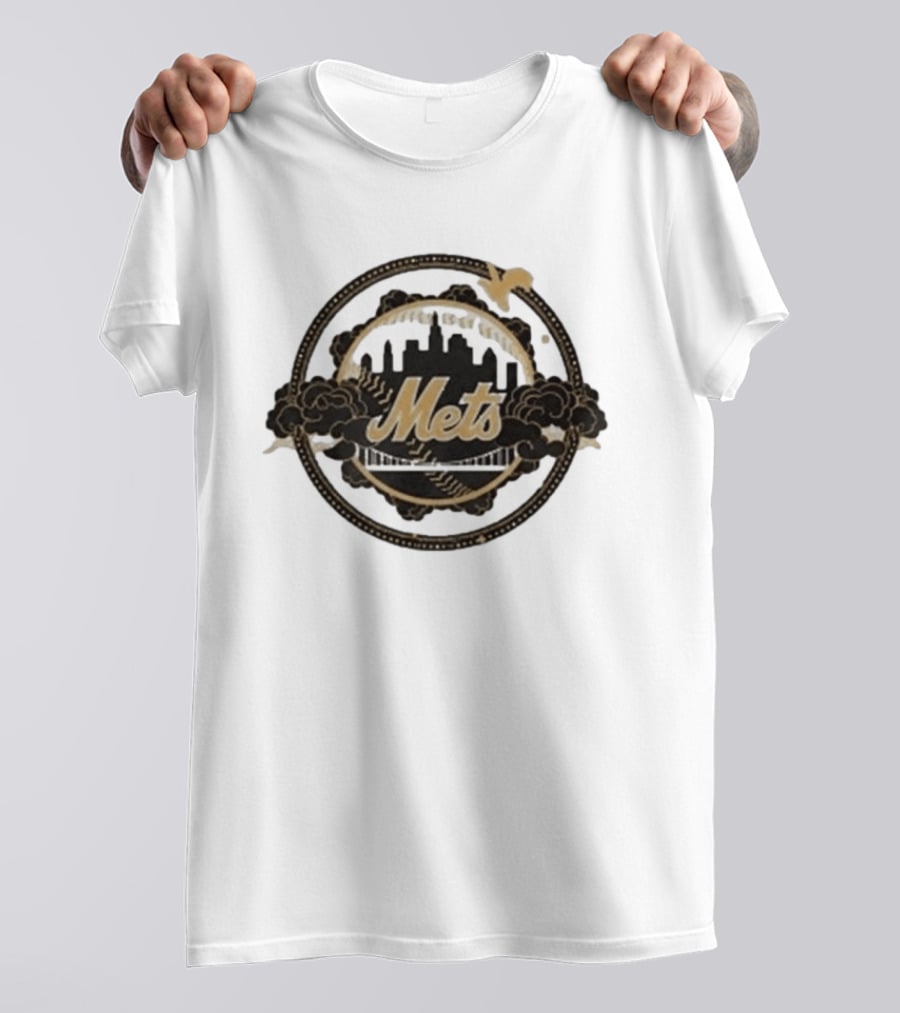 Mets Fourth Wing Night Skyline Baseball T-Shirt