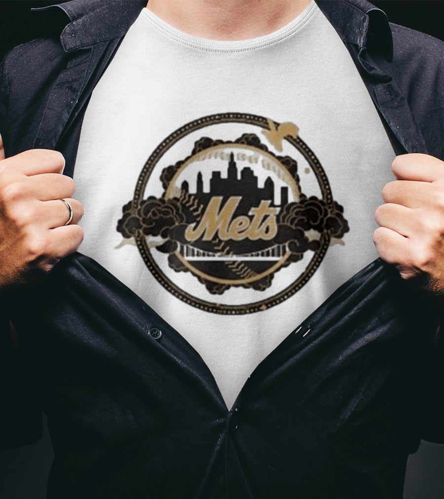 Mets Fourth Wing Night Skyline Baseball T-Shirt