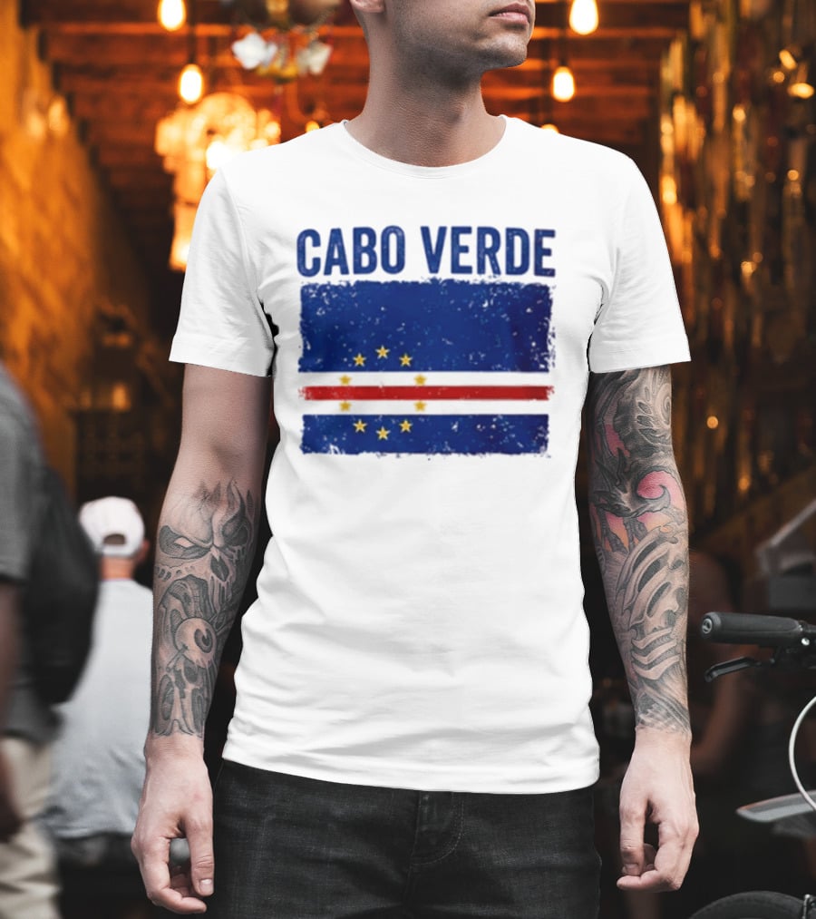 Cabo Verde Flag African Country Patriotic Stars And Stripes T-Shirt