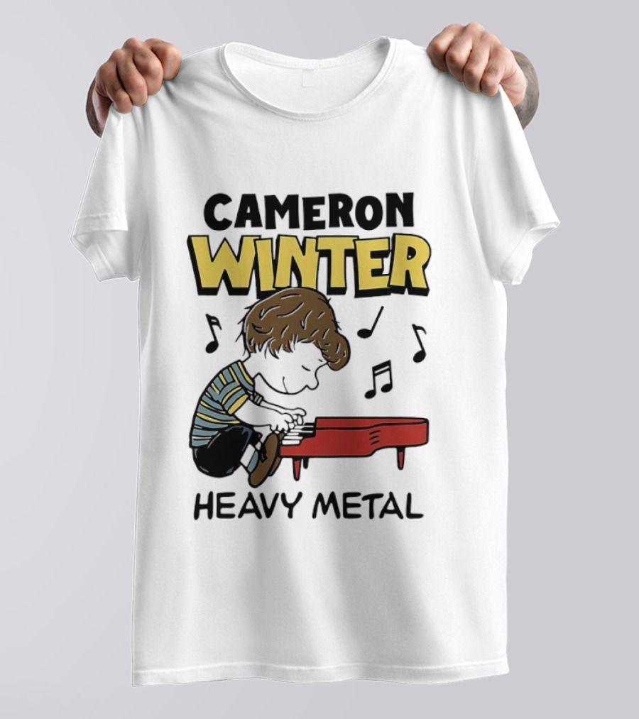 Cameron Winter Heavy Metal Schroeder Peanuts Comic Piano T-Shirt