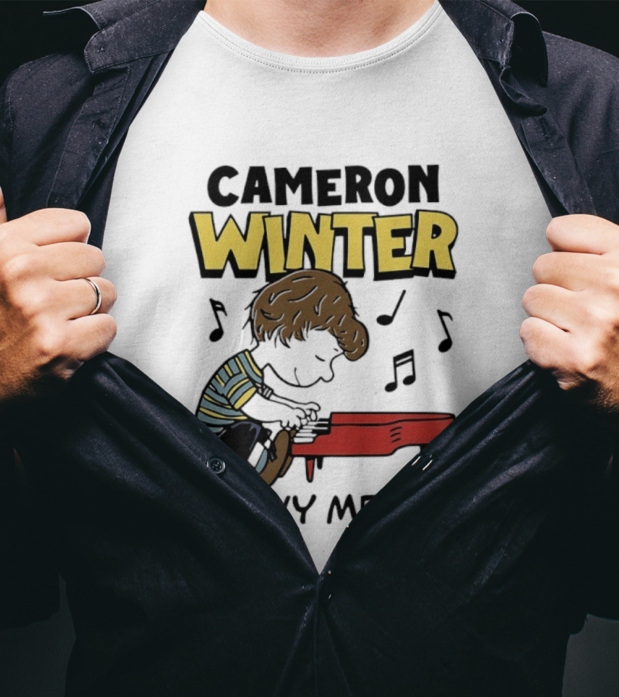 Cameron Winter Heavy Metal Schroeder Peanuts Comic Piano T-Shirt