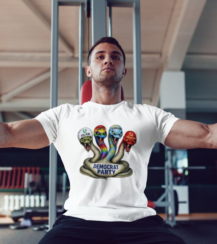 Islam LGBTQ Globalism Socialism Cobra Democrat Party T-Shirt
