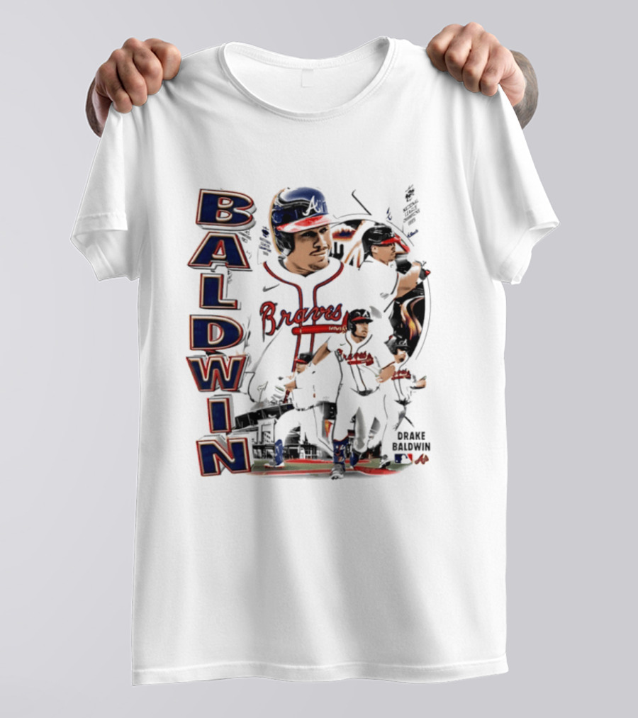 Atlanta Braves Baldwin 90s Bootleg Collage T-Shirt