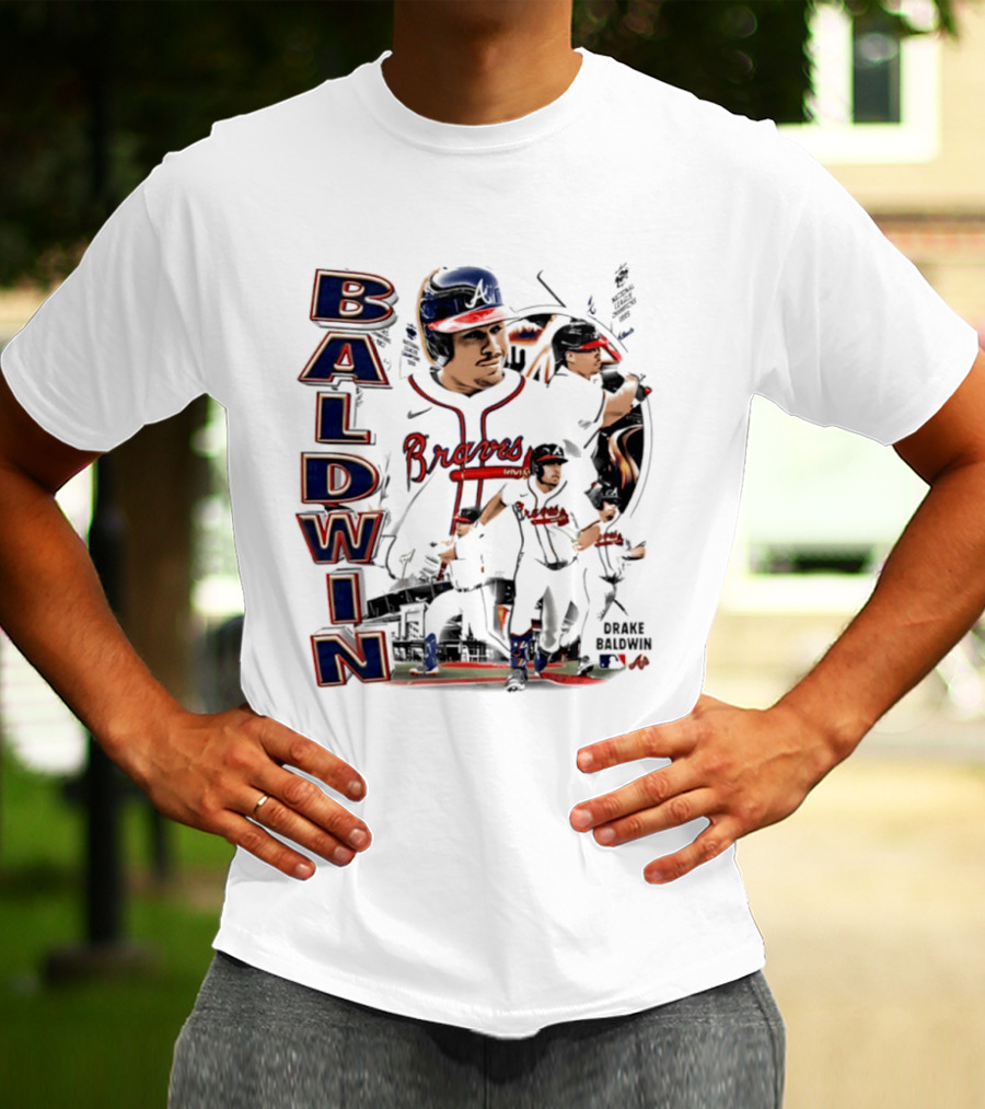 Atlanta Braves Baldwin 90s Bootleg Collage T-Shirt