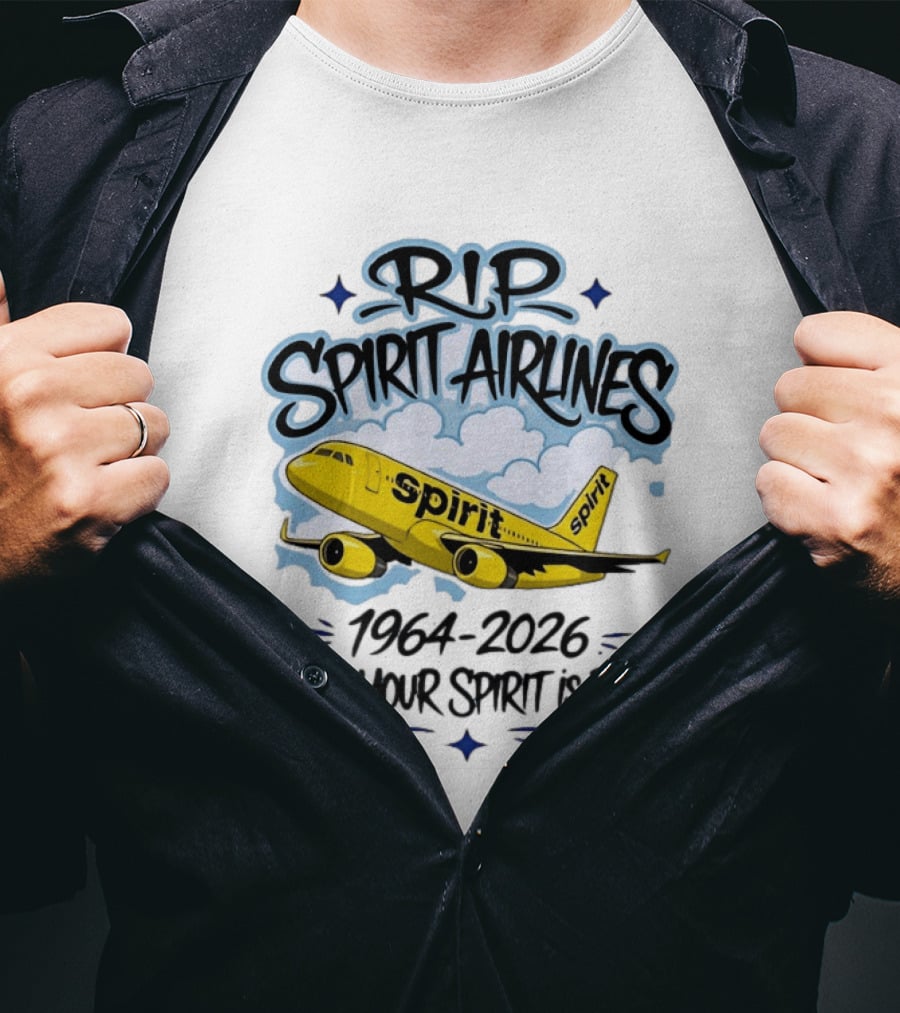 RIP Spirit Airlines 1964 2026 Now Your Spirit Is Free T-Shirt