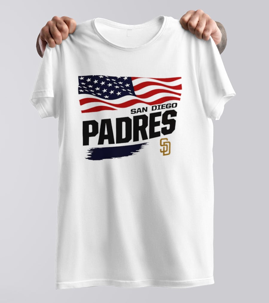 San Diego Padres American Flag SD T-Shirt