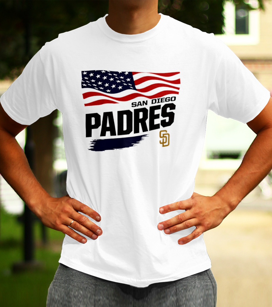 San Diego Padres American Flag SD T-Shirt