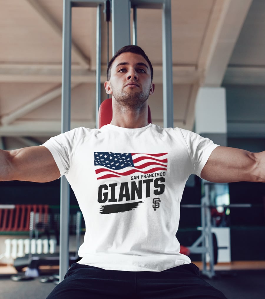 San Francisco Giants American Flag SF Baseball T-Shirt