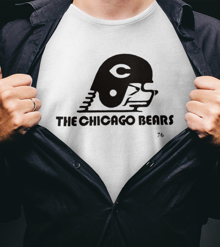 The Chicago Bears Helmet Logo 76 T-Shirt