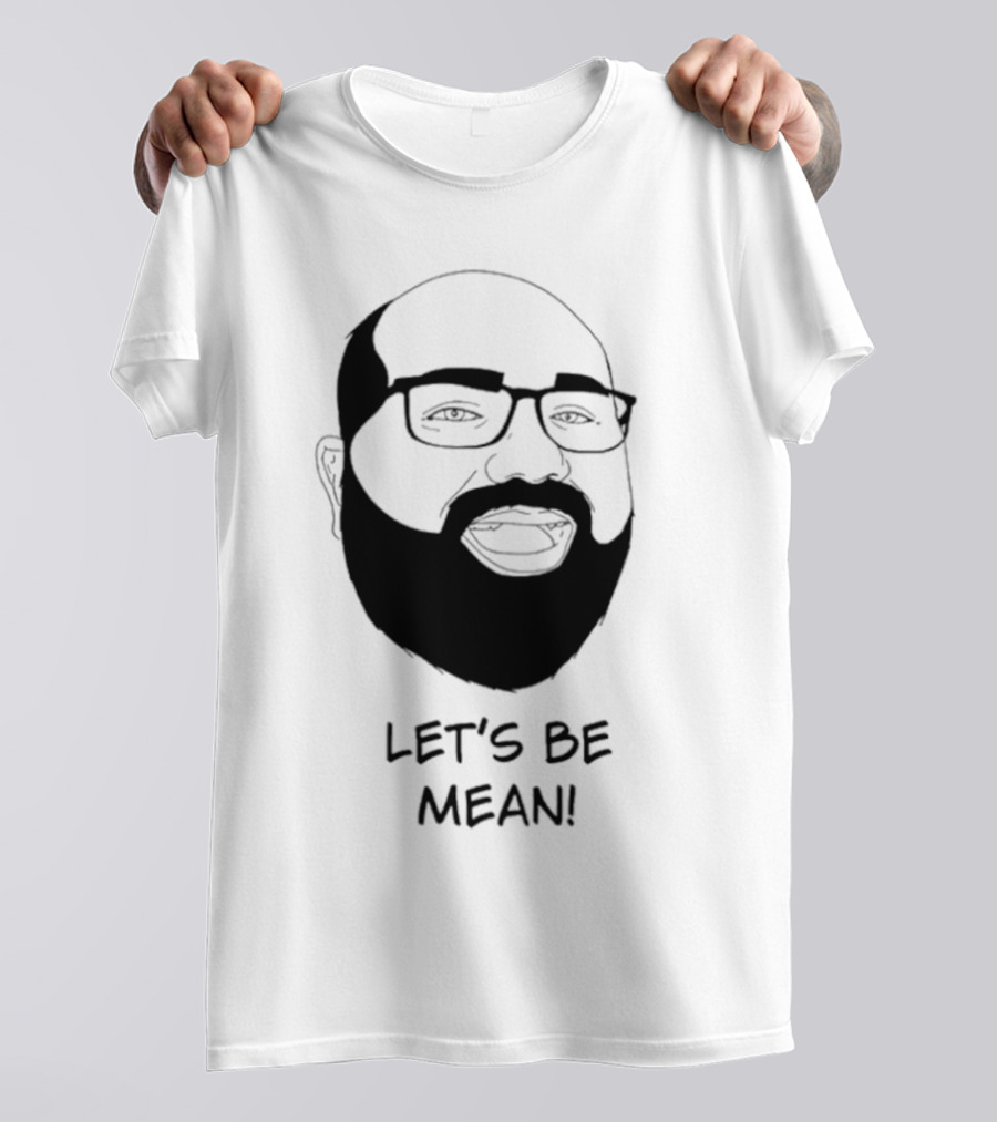 Vsauce Michael Stevens Let's Be Mean Text And Face T-Shirt