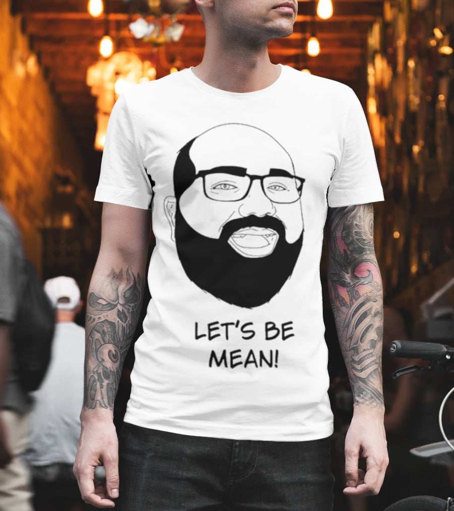 Vsauce Michael Stevens Let's Be Mean Text And Face T-Shirt