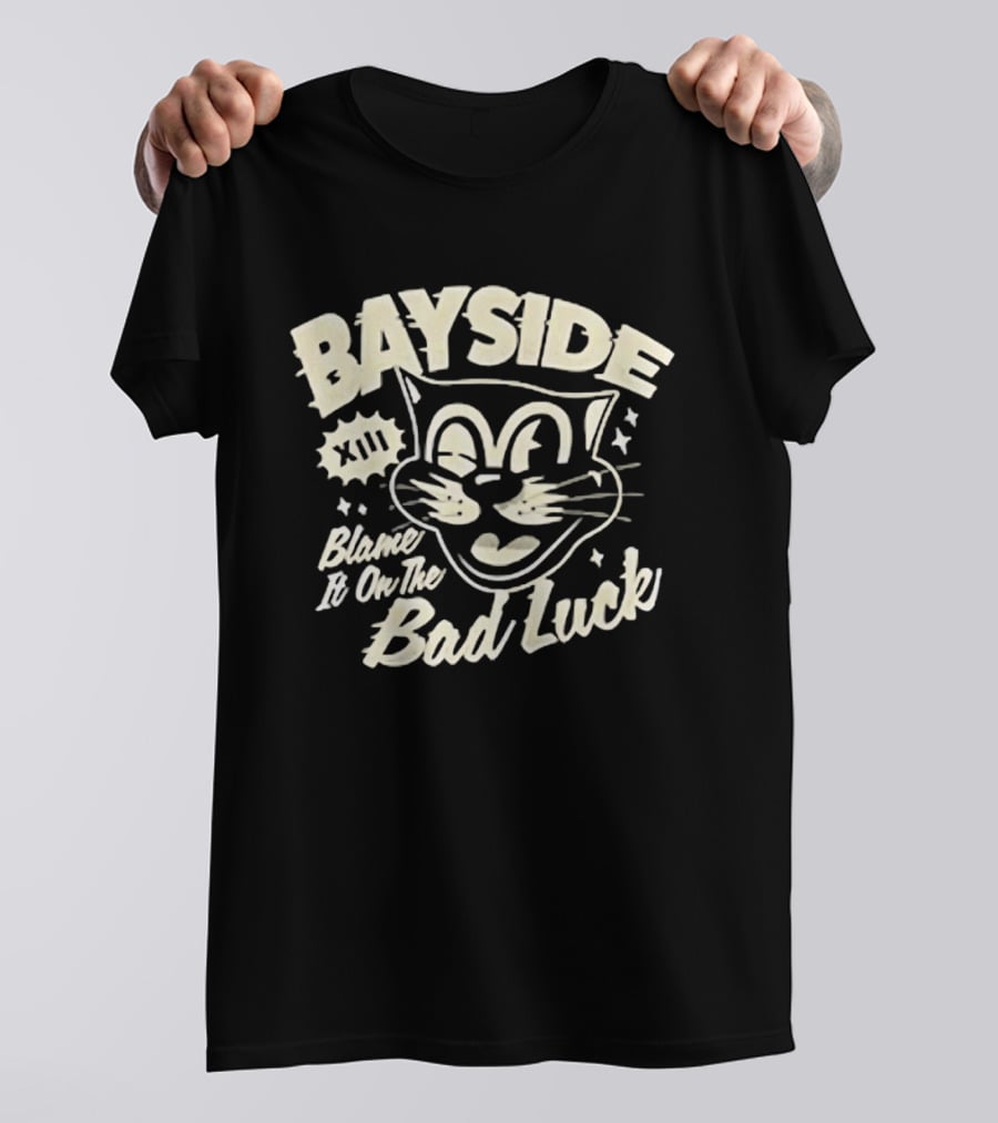 Bayside Blame It On The Bad Luck Cat XIII Stars T-Shirt