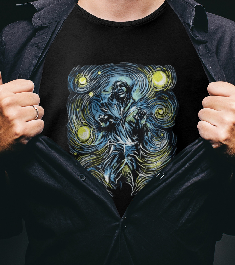 Starry Night Han Solo In Carbonite Van Gogh T-Shirt