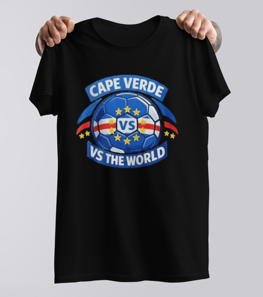 Cape Verde Football Vs The World Soccer Ball Stars T-Shirt
