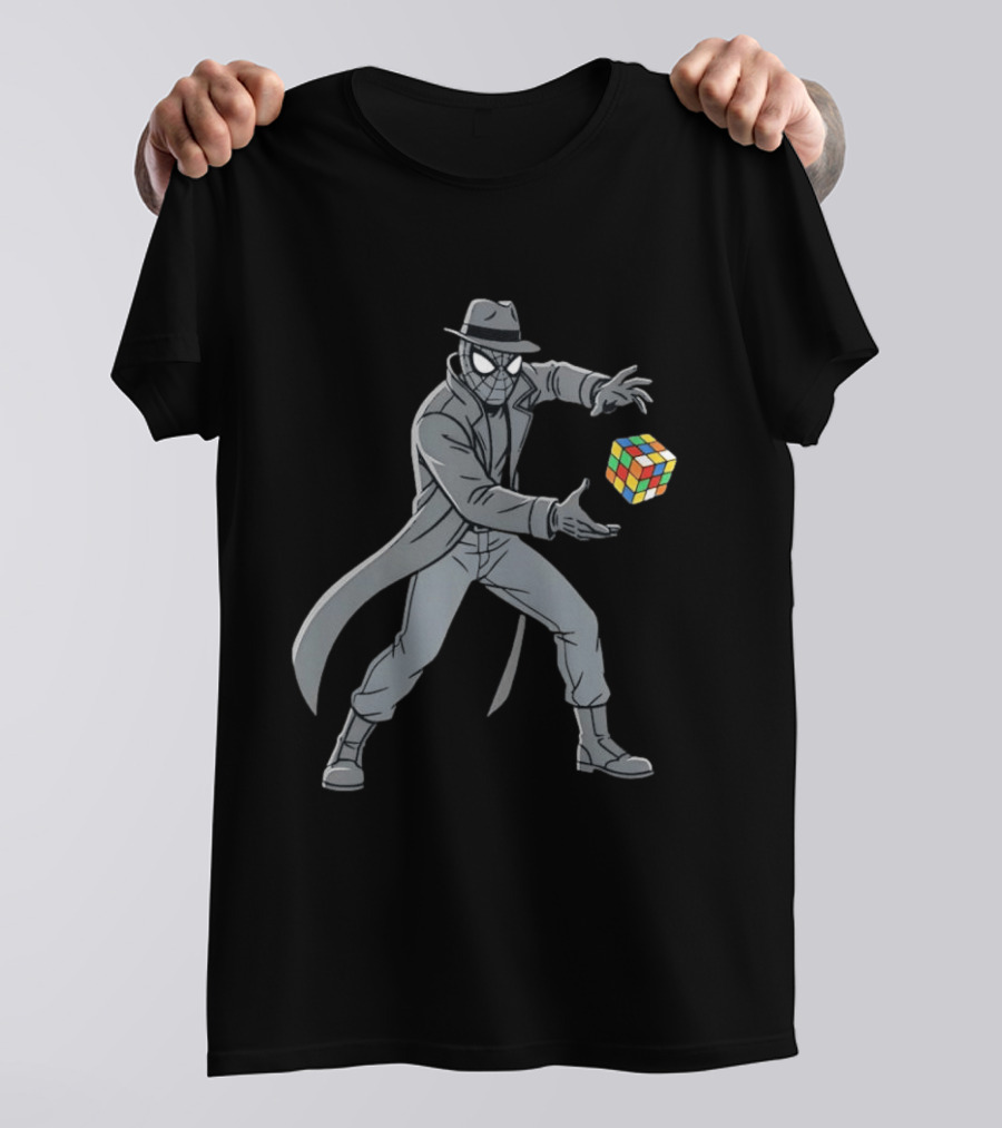 Spider Man Noir With Rubik's Cube Mastermind T-Shirt