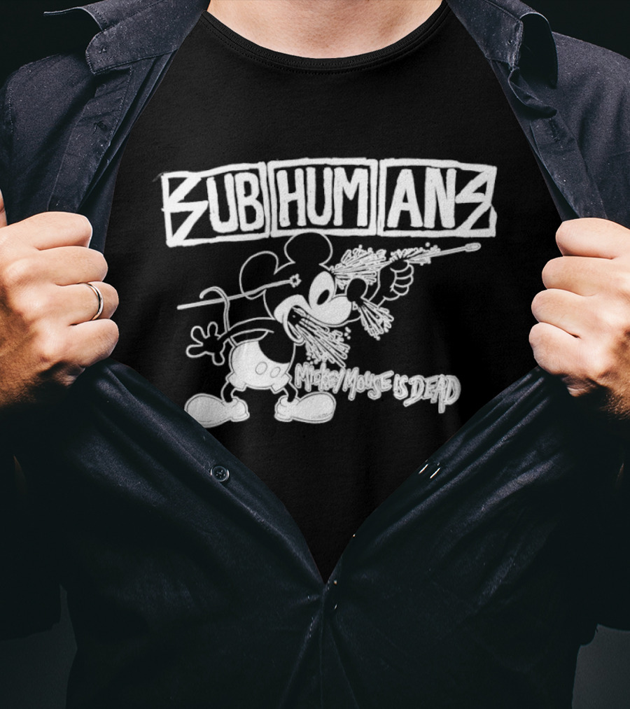 Subhumans Mickey Mouse Is Dead Punk Rock T-Shirt