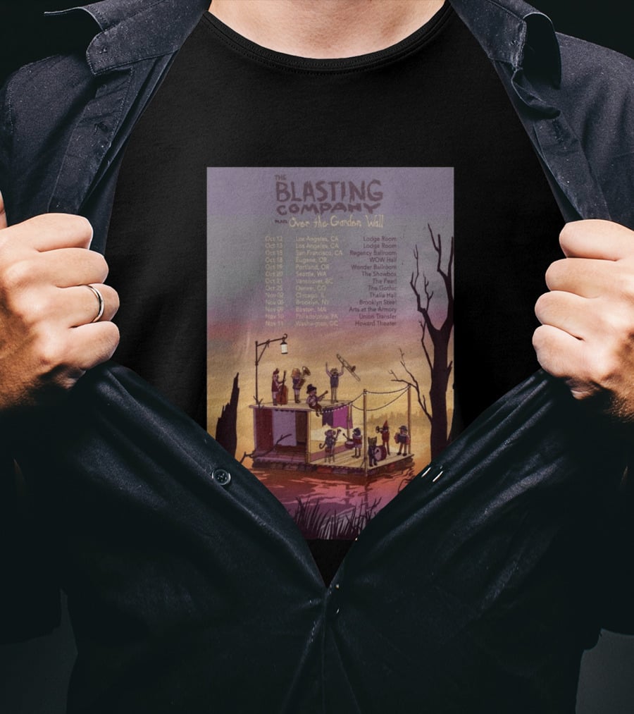 The Blasting Company Plays Over The Garden Wall Tour Dates 2026 Concert Locations T-Shirt