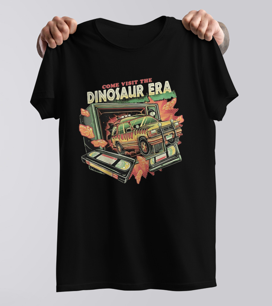 Come Visit The Dinosaur Era Jeep Bursting Through TV T-Shirt