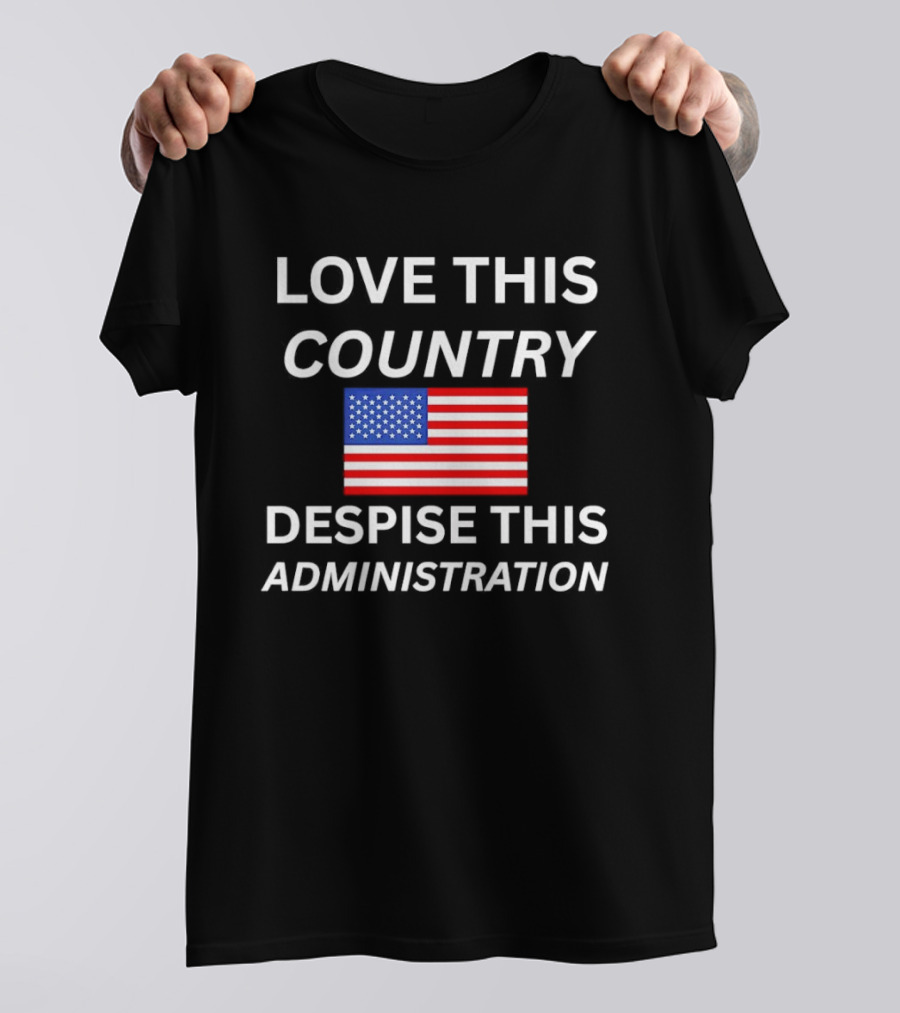 Love This Country Despise This Administration American Flag T-Shirt