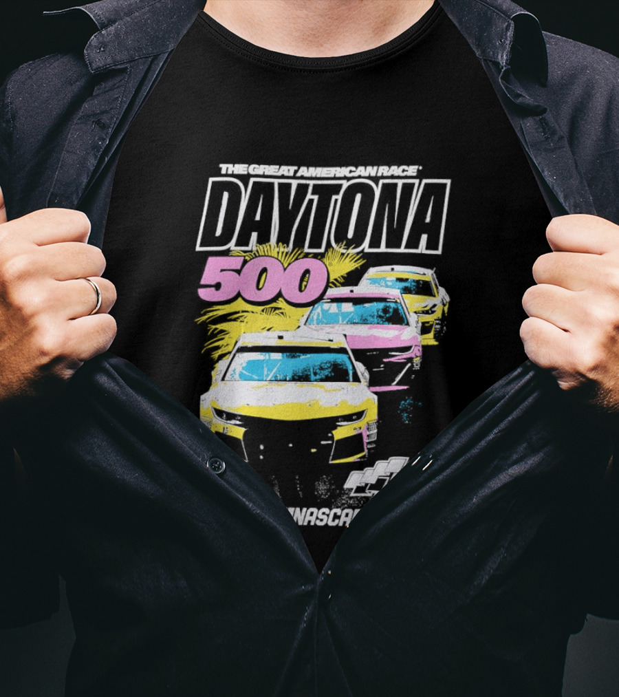 Daytona 500 NASCAR Racing The Great American Race Stock Car Competition T-Shirt