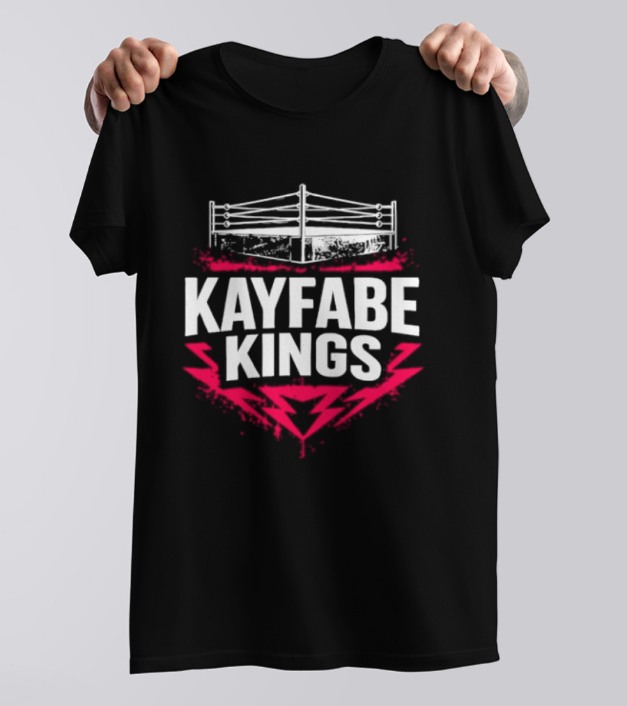 Kayfabe Kings Wrestling Ring WWE AEW Fans T-Shirt