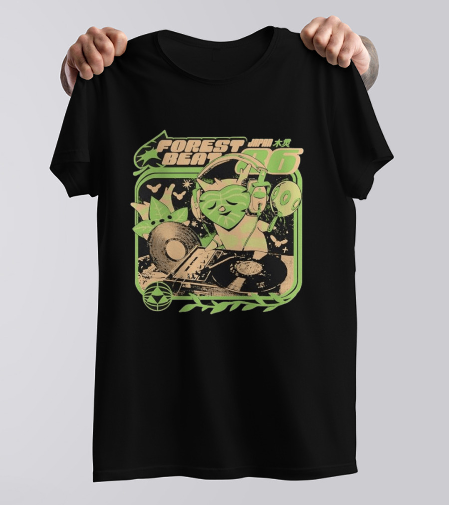 Forest Beat Korok DJ Vinyl Turntable Japan Music 86 T-Shirt