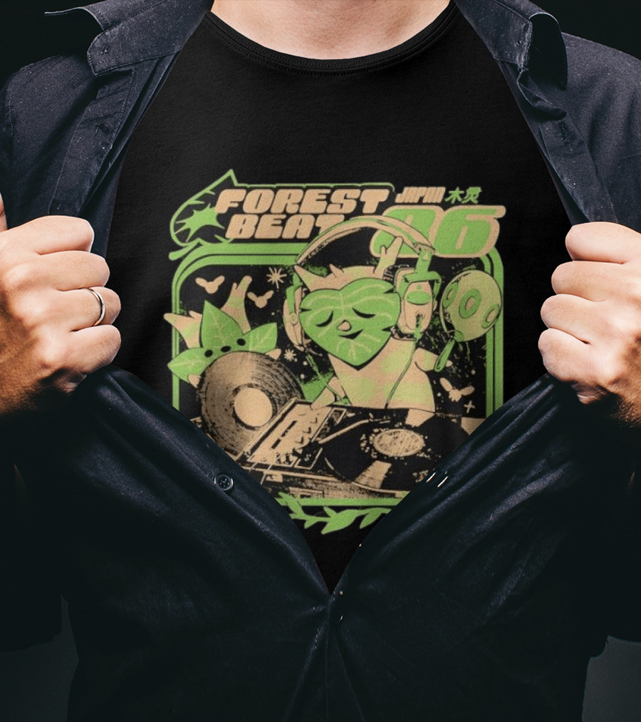 Forest Beat Korok DJ Vinyl Turntable Japan Music 86 T-Shirt