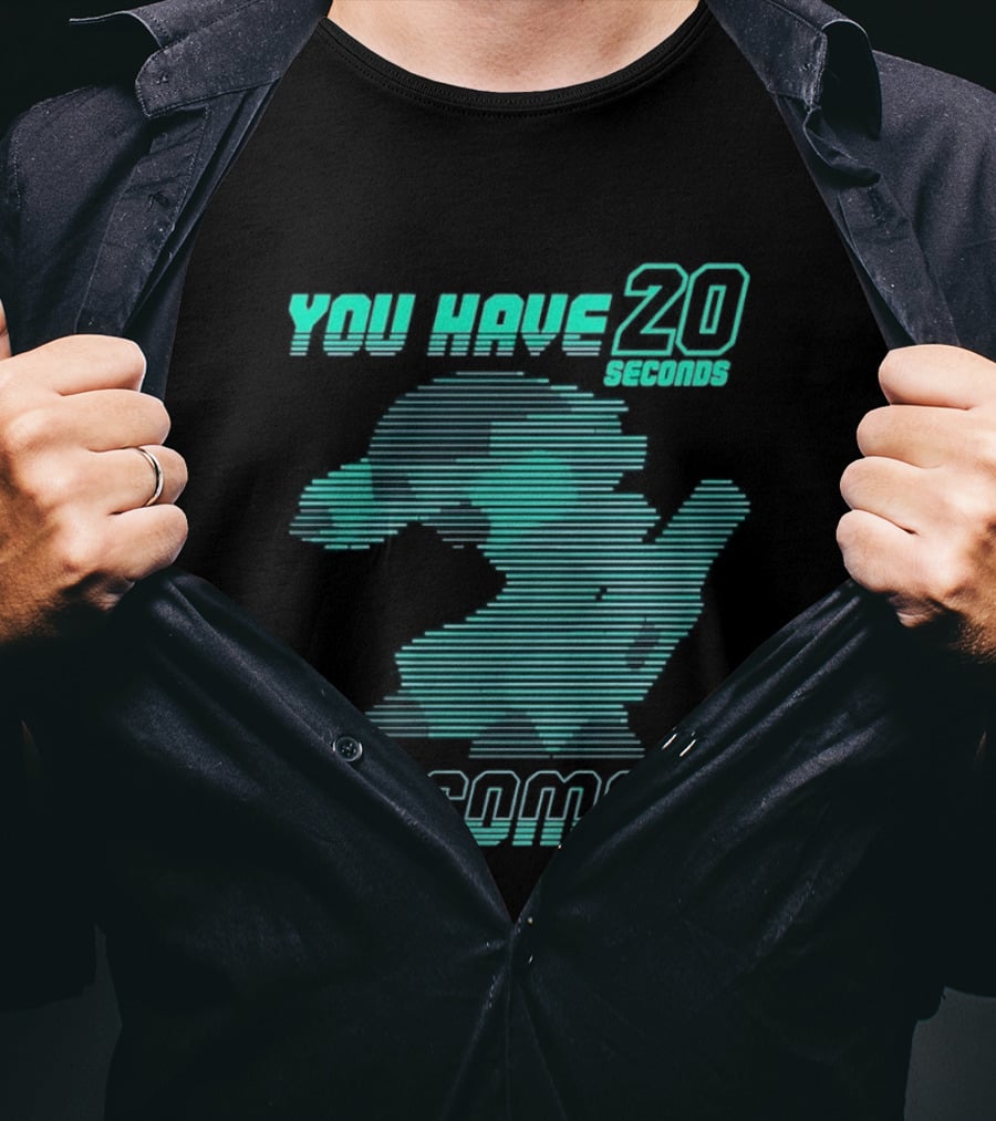 You Have 20 Seconds To Comply Blue Robot T-Shirt