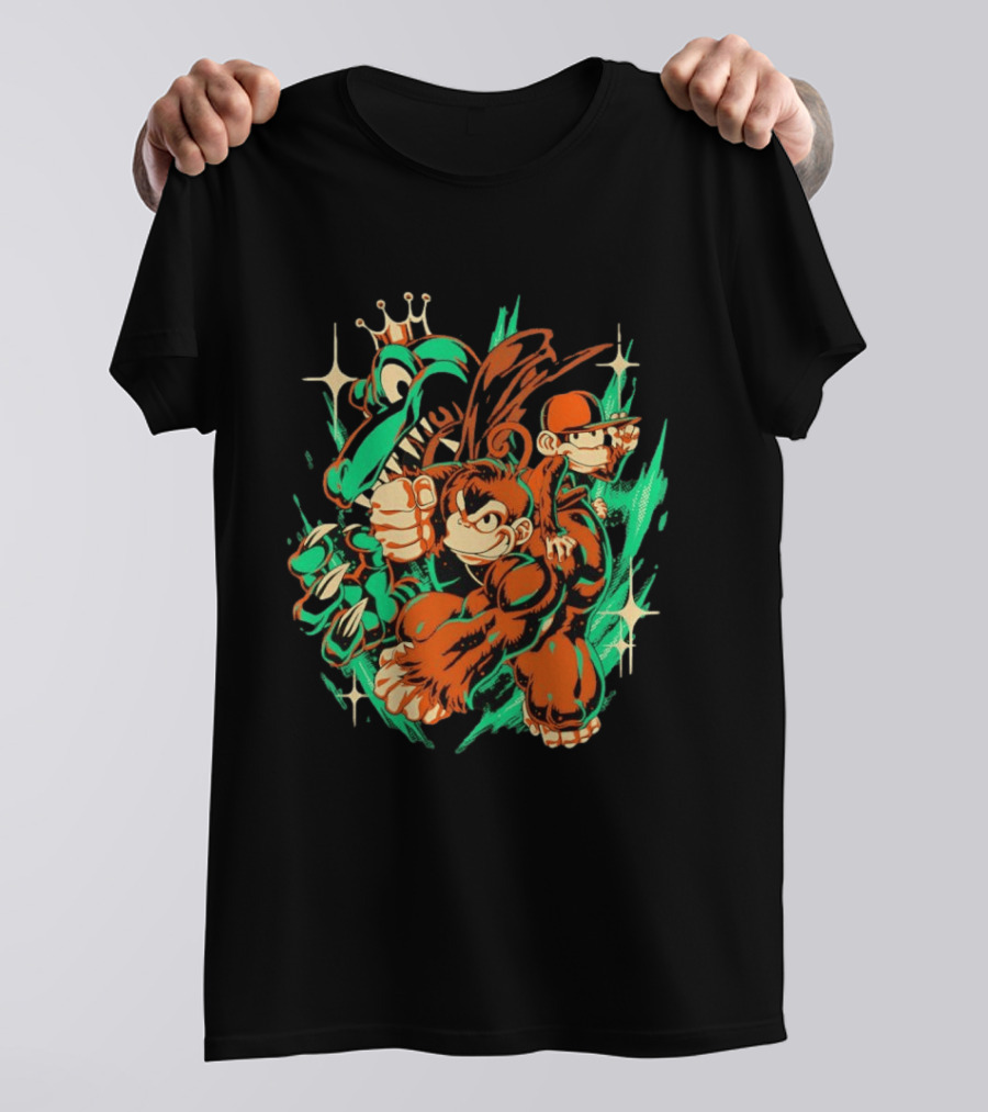 Donkey Kong Country Powerful Punch Dynamic Adventure T-Shirt