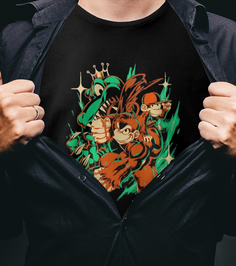 Donkey Kong Country Powerful Punch Dynamic Adventure T-Shirt