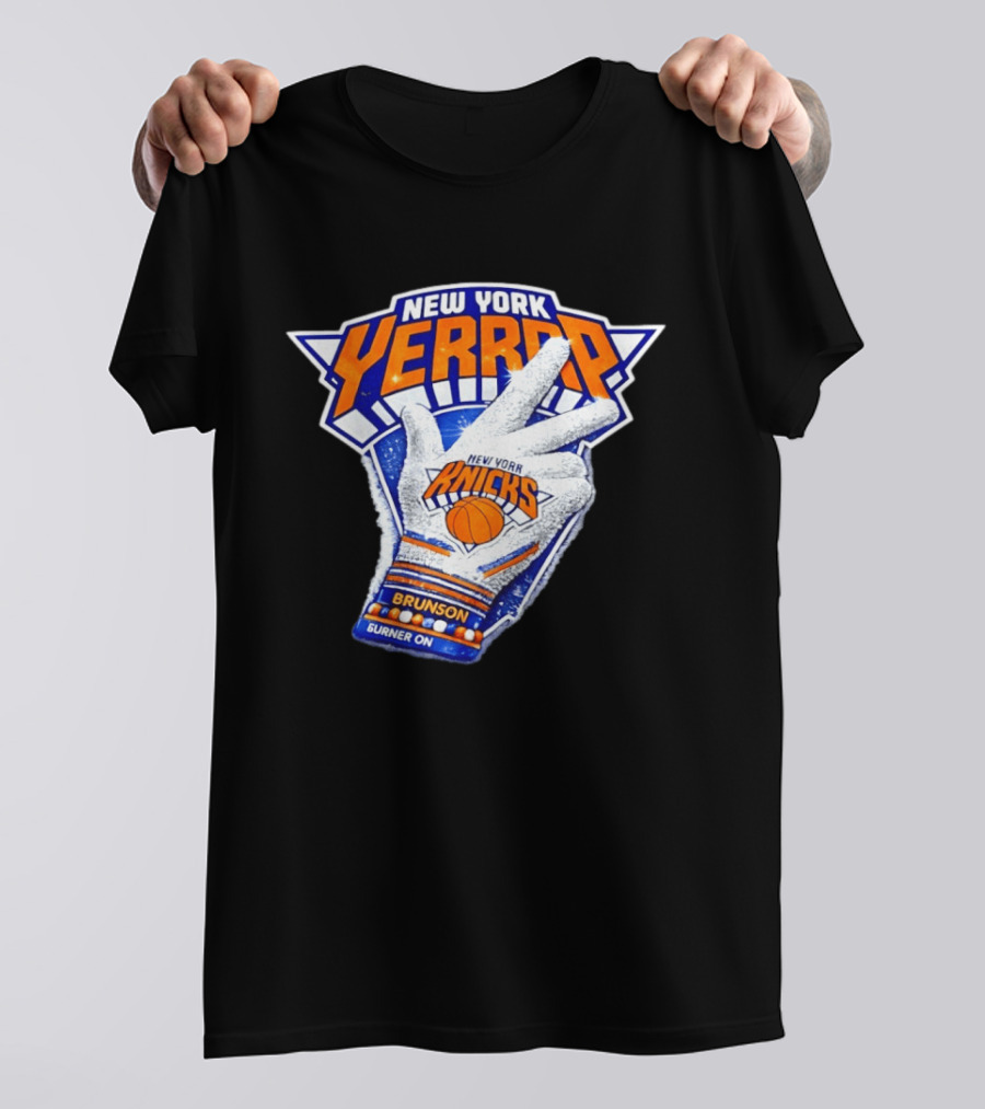 New York Yerrrp Jalen Brunson Knicks Burner On T-Shirt