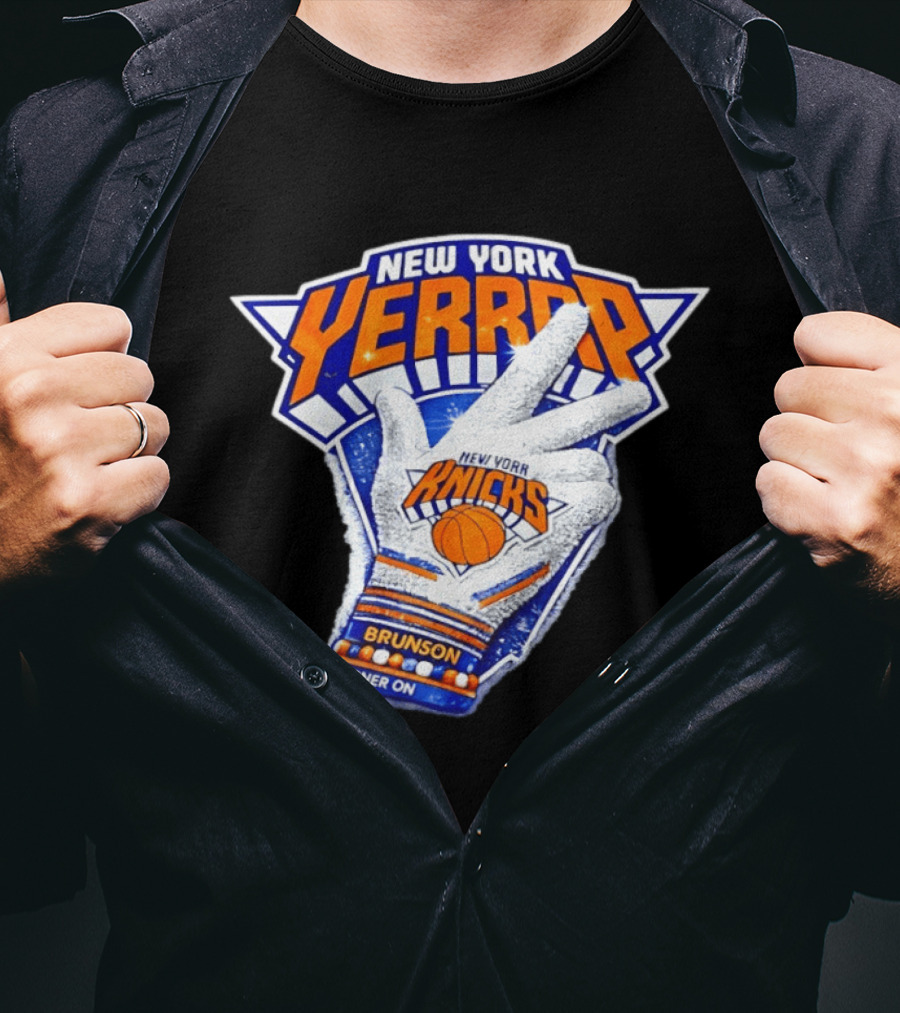 New York Yerrrp Jalen Brunson Knicks Burner On T-Shirt